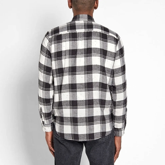Saint Laurent Plaid Check Flannel Oversized Shirt Dark Academia - Picture 12 of 12